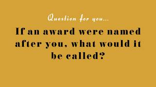 Secrets of Tony Nominees: If An Award Were Named After You, What Would It Be Called?