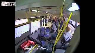 LiveLeak - Bus driver had fallen asleep at the wheel