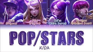 K/DA - 'POP/STARS' LYRICS (ft (G)I-DLE, Madison Beer, Jaira Burns) (Color Coded Eng/Rom/Han/가사)