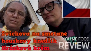 You Me Food Review: Classic Czech Foods in Mikulov Czechia Svickova na smetane \u0026 houskovy knedlik