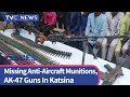 (VIDEO) Police Recover Anti-Aircraft Munitions, AK-47 Guns in Katsina