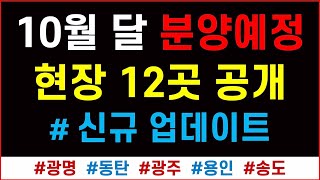 10월 분양예정 현장 12곳 공개