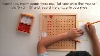 Montessori Multiplication Bead Board