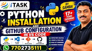 Learn Python Setup from Scratch | Python + VS Code + GitHub | Samba 17+ Years Experience