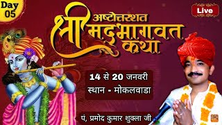 (Live) श्रीमद्भागवत महापुराण ग्राम - मोकलवाडा जिला नर्मदापुरम Pandit Pramod Shukla (Bori waly) DAY 5