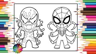 Spiderman and Venom Coloring Pages / Warriyo - Mortals ,The Revolution [NCS Release]