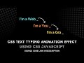 CSS Text Typing Effects | Multiple Text Typing Animation in CSS