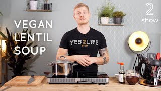 Easy Vegan Lentil Soup Recipe | Vegan Fitness Recipe