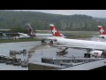 flugzeug im regen zürich airport