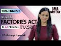 CMA Inter Law Revision Marathon in English | Factories Act 1948