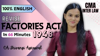 CMA Inter Law Revision Marathon in English | Factories Act 1948