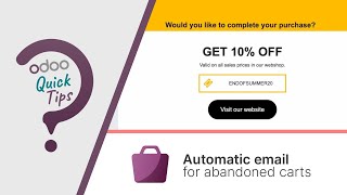 Odoo Quick Tips - Send an automatic email for abandoned carts [eCommerce]