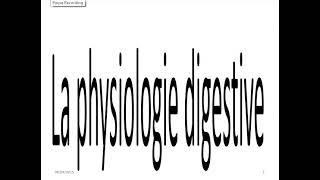 PHYSIOLOGIE DIGESTIVE : PHASE BUCCO-OESOPHAGIENNE