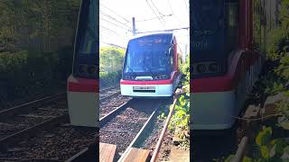 【鹿児島市電7001号】 二軒茶屋踏切を通過します。　#shorts  #鹿児島市電   #tram