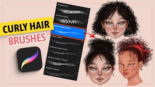 Drawing Quick Curly Hairstyles | Procreate Curly Hair Brush Pack