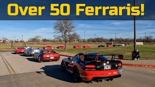 Ferrari Club of America Lunch Drive with over 50 Ferraris