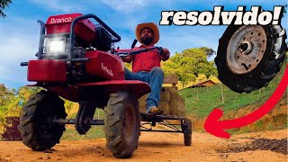 Conectamos a água do jeito certo e pneus OFF-ROAD na carretinha!