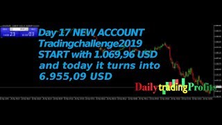 #17 tradingchallenge2019 I turned 1 069,96 USD into 6.955,09 USD