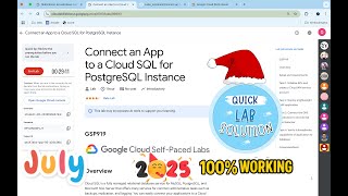 [2025] Connect an App to a Cloud SQL for PostgreSQL Instance | #qwiklabs | #GSP919 @quick_lab