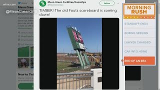 Fouts Field Scoreboard in Denton taken down