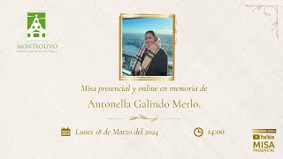 Misa presencial y online en memoria de Antonella Galindo Merlo.