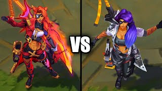 Soul Fighter Samira vs PsyOps Samira Skins Comparison (League of Legends)