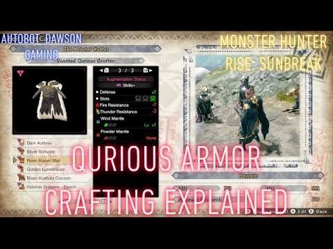 Qurious Armor Crafting Explained! Complete Guide to Armor Augmentation-Monster Hunter Rise Sunbreak