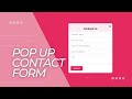 Popup Contact Form Using Html CSS and JavaScript