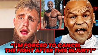 Jake paul reacts to mike tyson new footage CANCELLED THE FIGHT FOR A FAKE INJURY!2024 face off leak