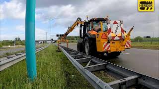 Herder Guardrail /Crash barrier mower for mowing verges next to roads and motorways