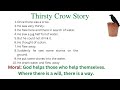 The thirsty crow story 10 lines The thirsty crow story in English