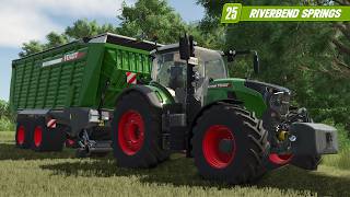 FS25 Riverbend Springs #2: Mit dem Ladewagen Gras silieren und Haferernte! | Farming Simulator 25