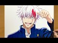 How to Draw Gojo Satoru from Jujutsu Kaisen | Incredible Drawing Process!