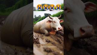 The cow got stuck in the mud.😭❌✅ #cow #cowtales #cows