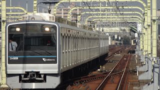 小田急線　登戸駅2番線3000形+1000形回送　通過