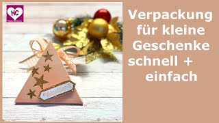 Schnelle Verpackung basteln für Weihnachten