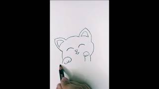 How to draw a cute cat||pencil sketching