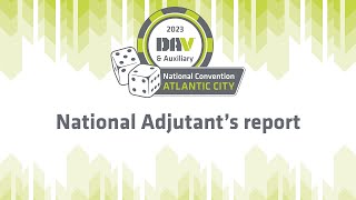 National Adjutant's Report