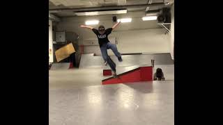 Skating in fryshuset stockholm skatepark.