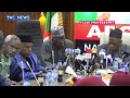 WATCH: Bola Tinubu, Campaign Council Meet APC NWC In Abuja