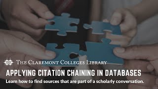 Applying Citation Chaining in Databases