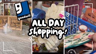 THRIFTING ALL DAY! GOODWILL + Flea Market Shop for Resale|Niknax|Etsy|SHIP Fragile Items Short Video