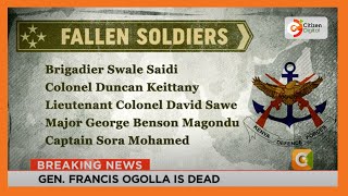 The Fallen Soldiers in the chopper crash involving CDF Francis Ogolla