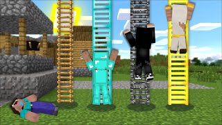 Minecraft NOOB VS PRO VS HACKER VS GOD HOUSE LADDER MOD / DANGEROUS MOBS AND ITEMS !! Minecraft Mods