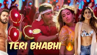 Teri bhabhi // coolie no 1 // Varun Dhawan // Sara Ali Khan //Hindi music video 🔥