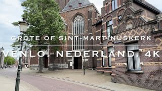 Venlo. Nederland. Grote of Sint-Martinuskerk. 4K