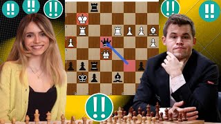 Awesome Chess Game : 95 | Magnus Carlsen vs Anna cramling | #chess #chessgame #chessonline