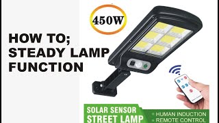 Setting para mag Pirmi ilaw ng 6COB Solar Sensor Wall Light