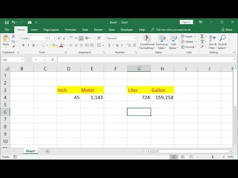 How to Convert Any Unit to Any Unit in MS Excel (2003-2016)
