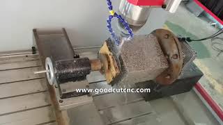 GoodCut High Quality 4 Axis CNC Router for Stone 3D Engraving with  HQD Water-Cooled Spindle